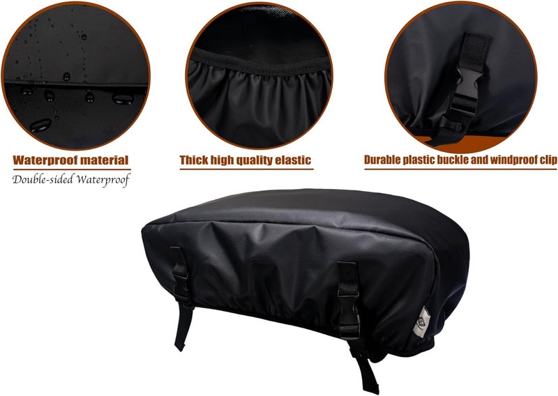EUDORA Small Winch Cover, Weather Resistant Dustproof Cover Ideal for Electric Winches 2500 to 5500 lbs, Heavy Duty Waterproof UV-resistant Winch Protective Cover, Indoor/Outdoor Use - Image 5